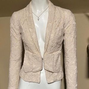 H&M lace bow blazer